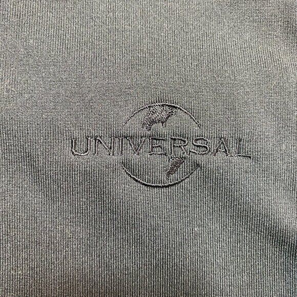 Universal Studio Fleece Sweatshirt Mens 3XL Black 1/4 Zip Embroidered Pullover - Picture 3 of 11